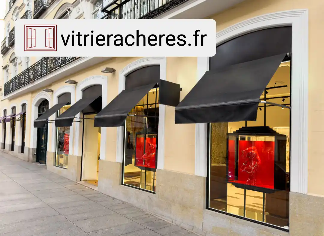 Façade vitrine de magasin en aluminium sur mesure à Achères